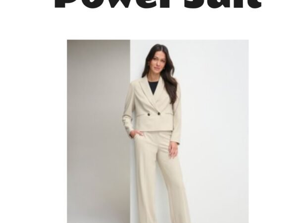 DKNY Women's Peak Lapel Blazer with Sleeveless Top and Wide Leg Pants