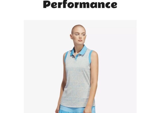 adidas Ultimate365 Jacquard Sleeveless Polo Shirt