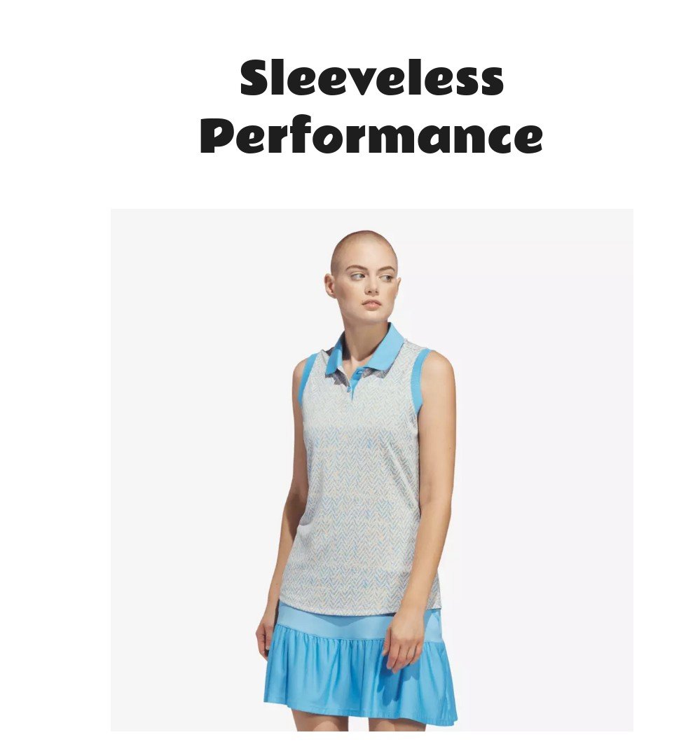 adidas Ultimate365 Jacquard Sleeveless Polo Shirt