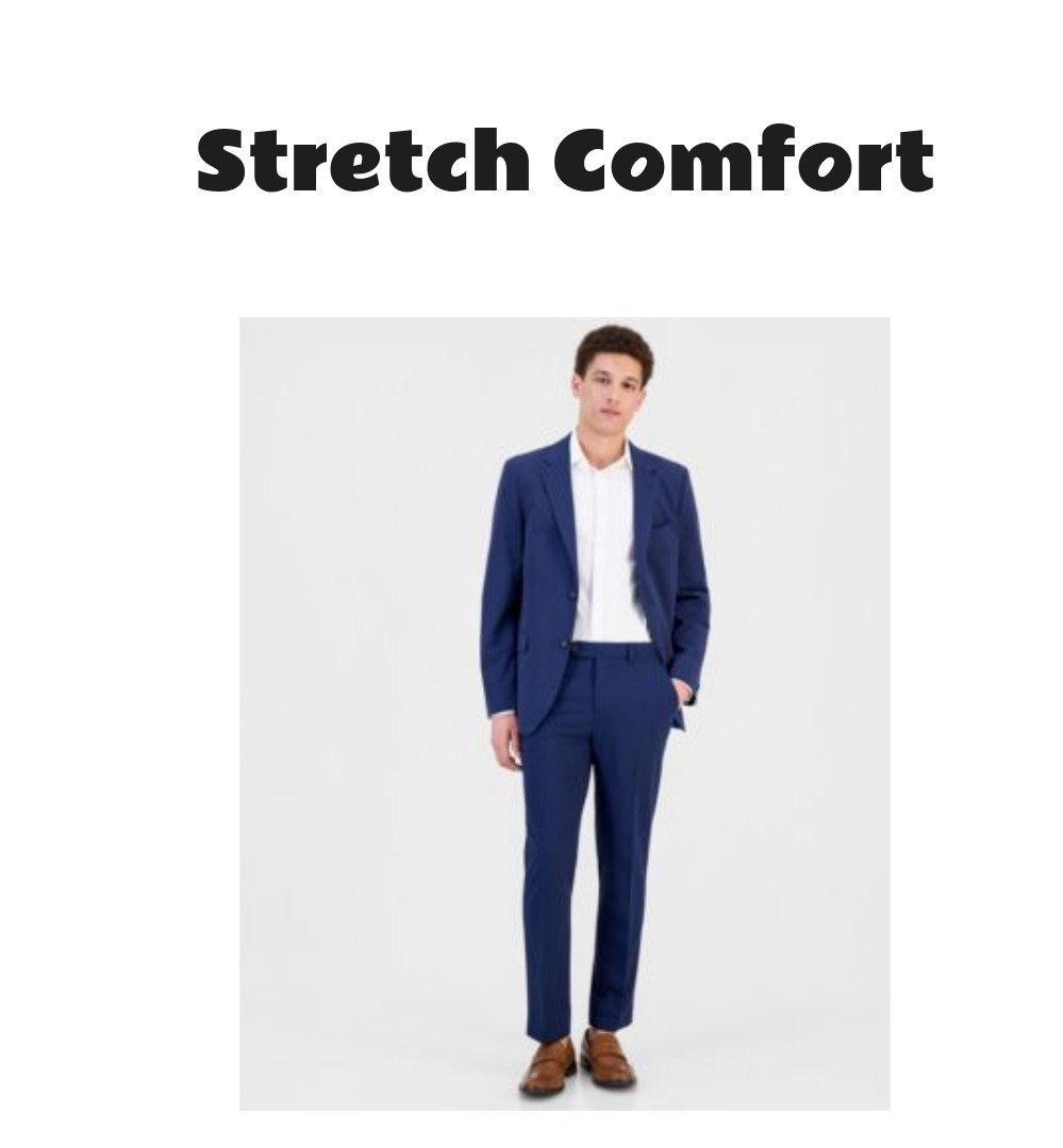 Vince Camuto Mens Slim Fit Super Stretch Suit Separates