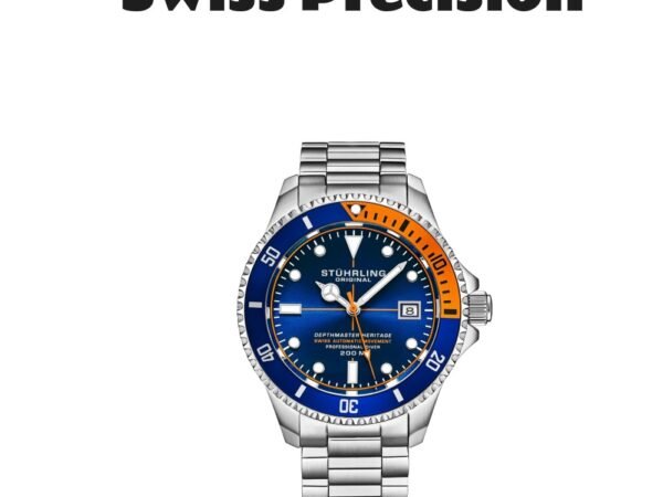 Stuhrling Depthmaster Heritage Swiss Automatic Diver Watch