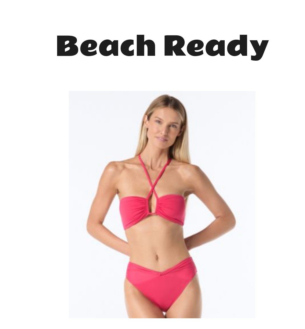 Vince Camuto Womens Bandeau Bikini Set