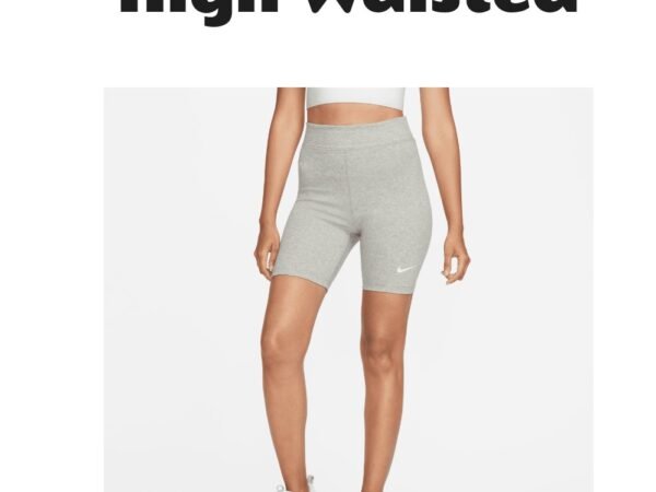 Women's Nike Sportswear Classic High-Waisted 8" Biker Shorts Grey