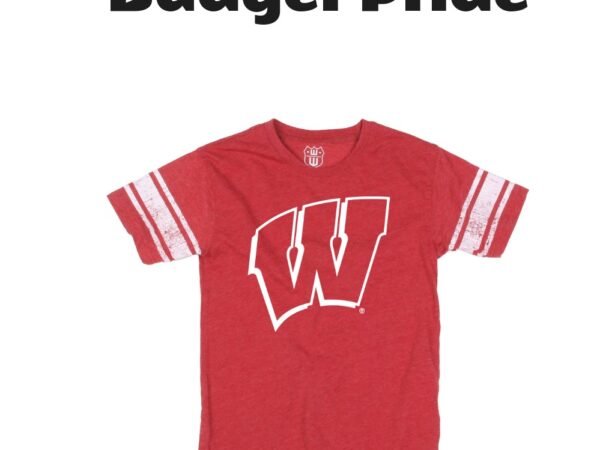 Youth Wes & Willy Wisconsin Badgers Football Jersey T-Shirt