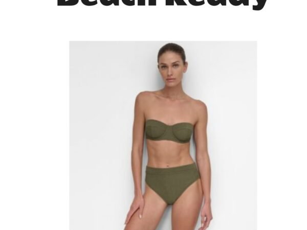 DKNY Women's Textured Molded Balconette Bikini Set