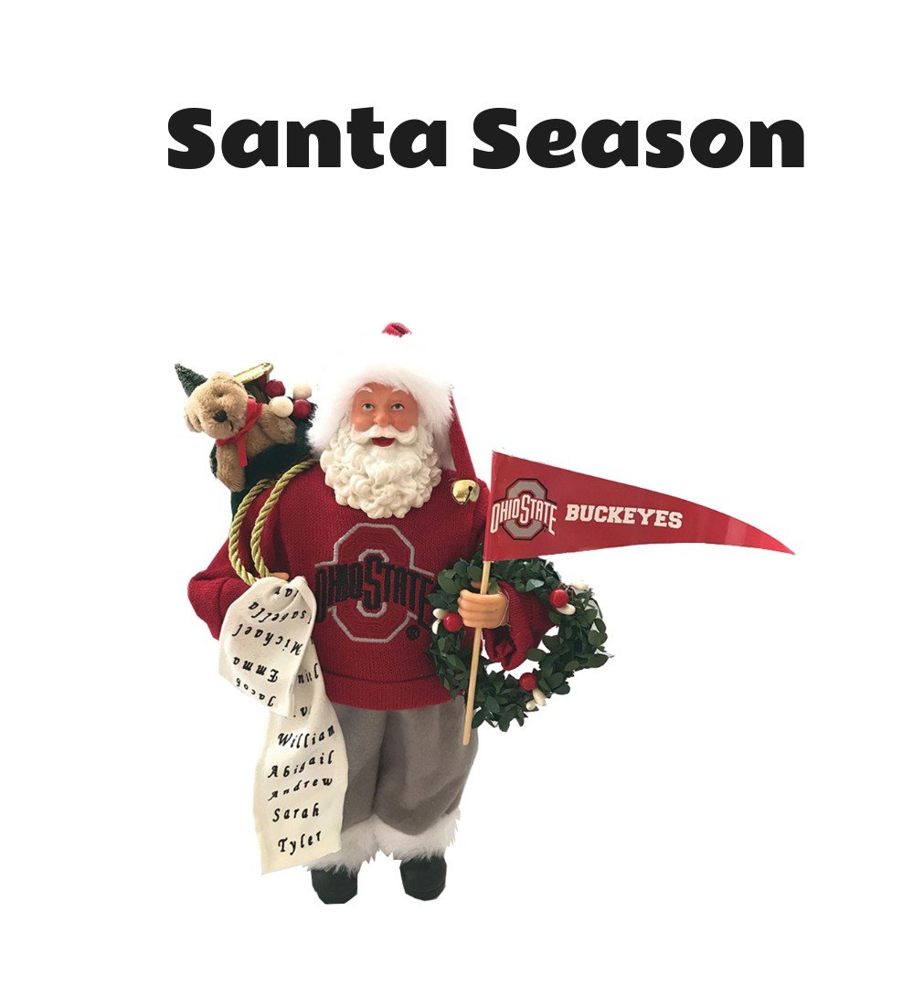 Ohio State Buckeyes 12" Proud Santa