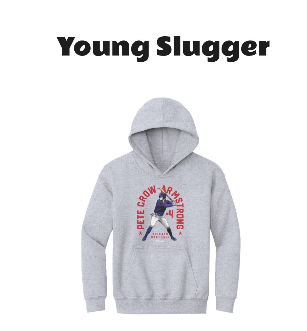 Pete Crow-Armstrong Youth Retro Arc Hoodie Gray