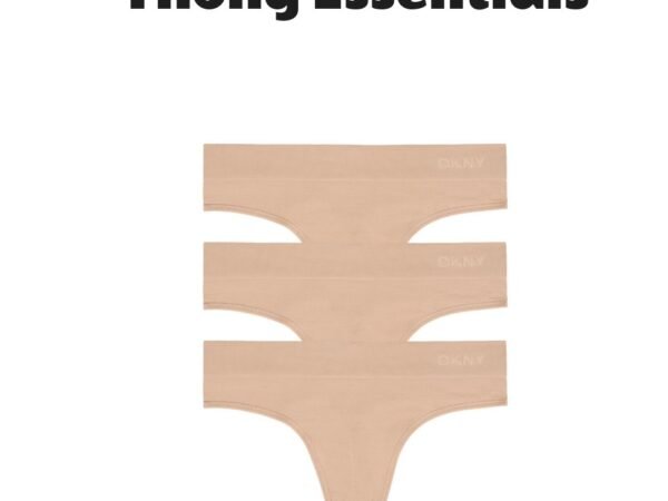 DKNY Women's Seamless Litewear Thong Underwear 3 Pack