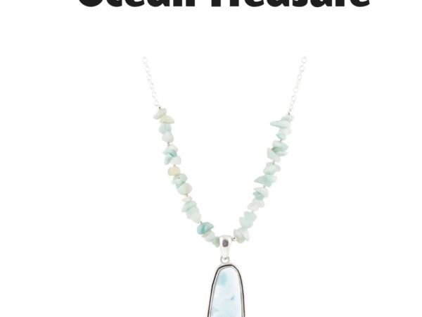Natural Wonders Blue Larimar and Sterling Silver Necklace