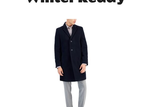 Nautica Men's Barge Classic Fit Wool Cashmere Blend Overcoat