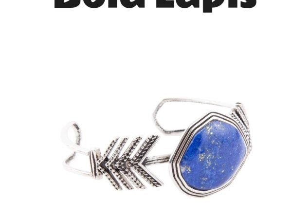 Blue Lapis and Sterling Silver Statement Cuff