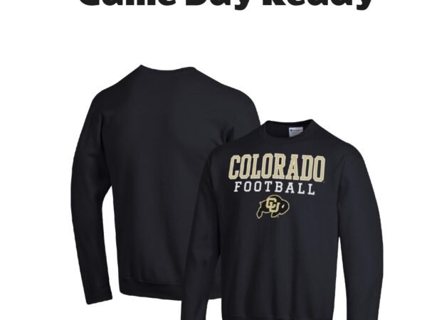 Men's Champion Colorado Buffaloes Football Stacked Pullover Sweatshirt