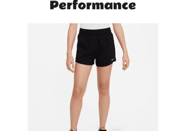 Nike One Girls' Dri-FIT High-Waisted Woven Training Shorts