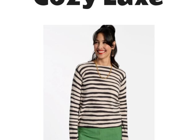 Honey Crewneck Painterly Stripe