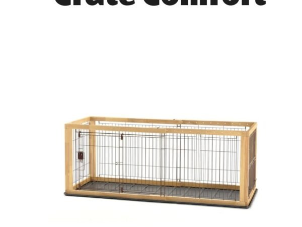 Richell Expandable Pet Crate Natural Wood