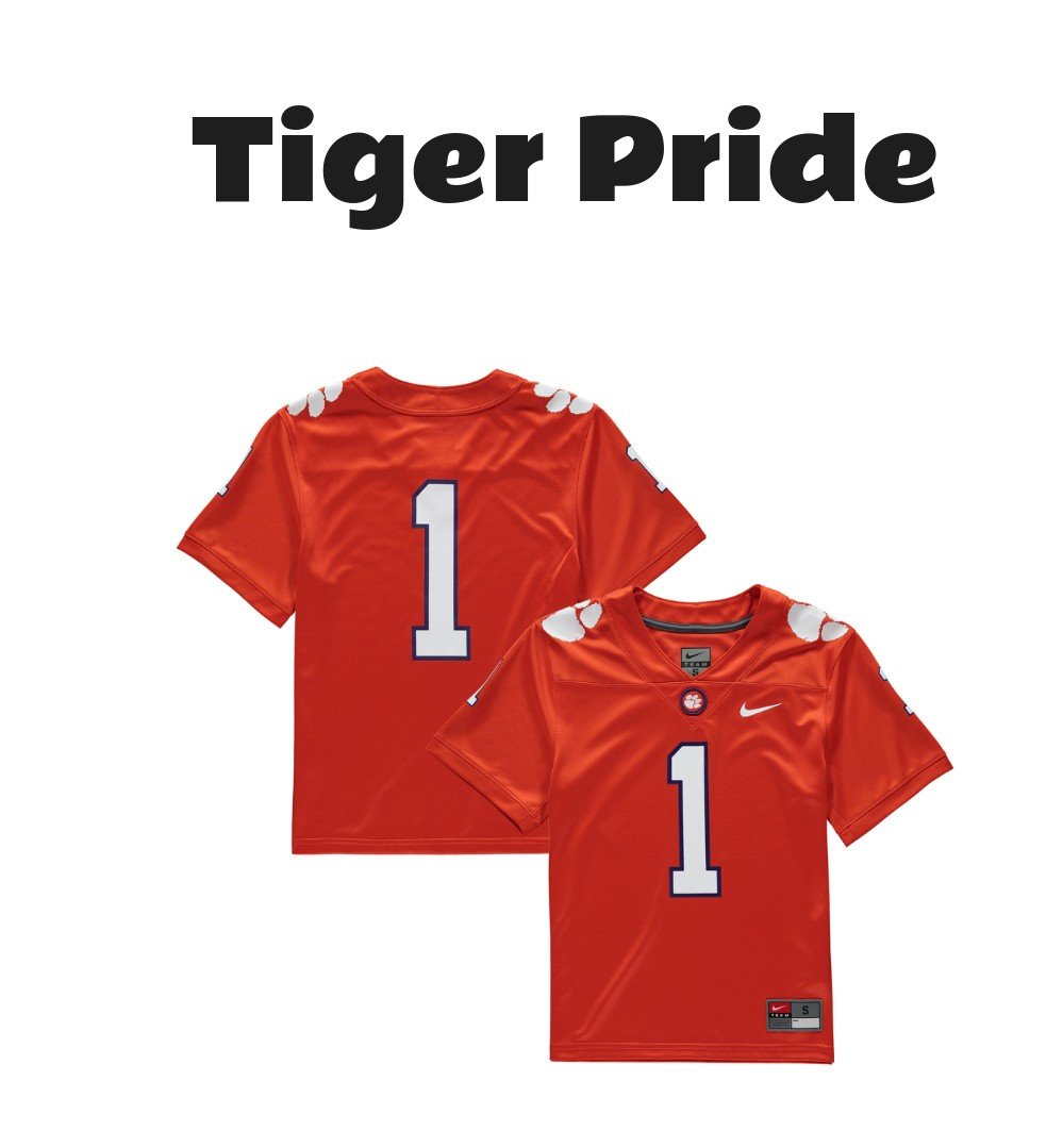 Nike #1 Clemson Tigers Youth Replica Football Jersey