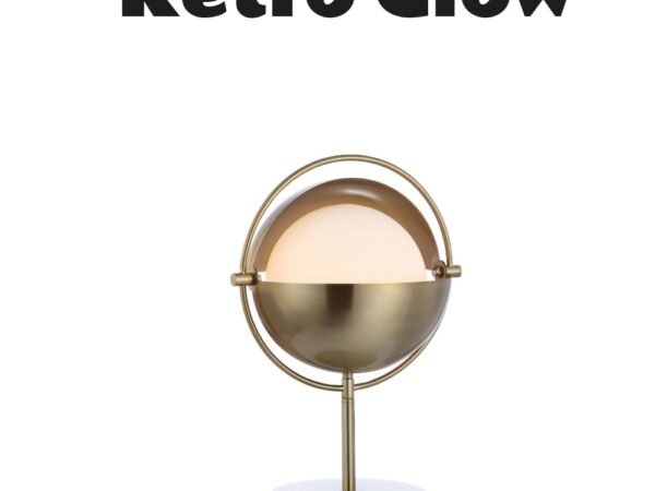 Casi Art Deco Mid-Century Globe LED Table Lamp - Gold-Tone