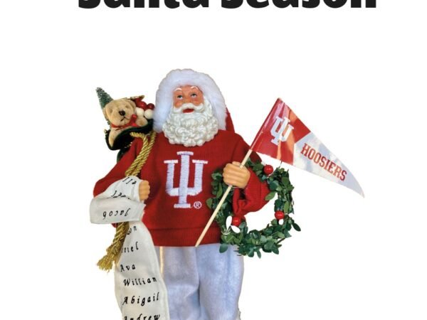 Indiana Hoosiers 12" Proud Santa