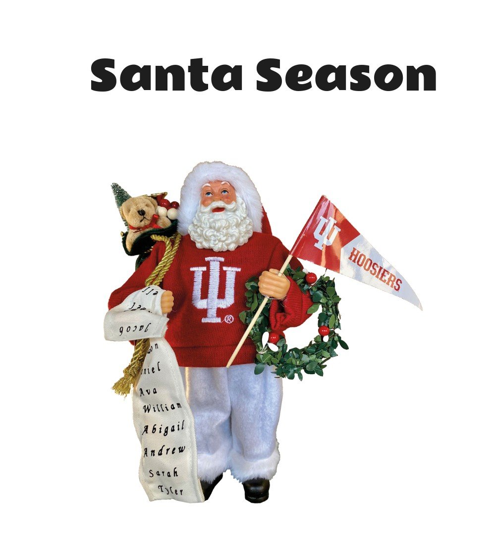 Indiana Hoosiers 12" Proud Santa