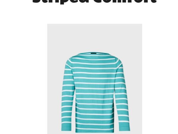 Cotton & Cashmere Boat Neck Stripe Pullover