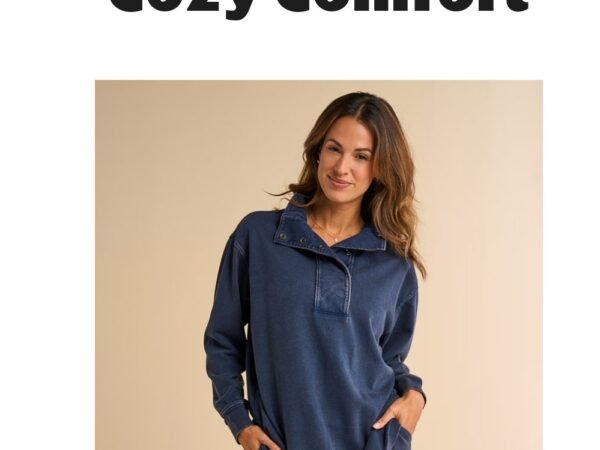 Natural Reflections Harbor Half-Snap Sweatshirt