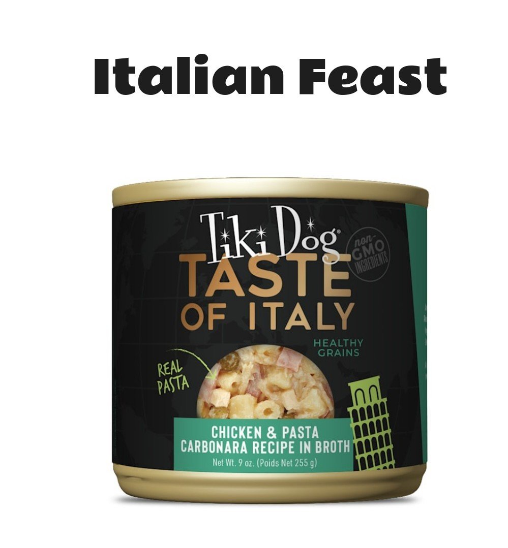 Tiki Dog Taste of the World Italy Chicken & Pasta Wet Dog Food Case