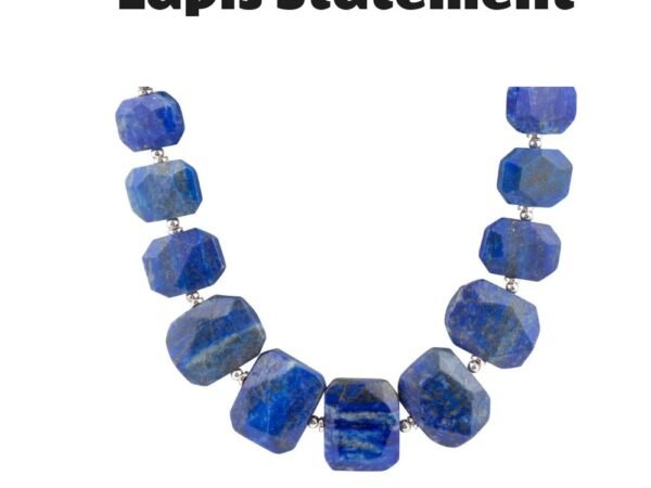 Blue Lapis Sterling Silver Statement Necklace
