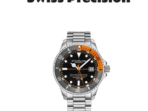Stuhrling Depthmaster Heritage Swiss Automatic Diver Watch