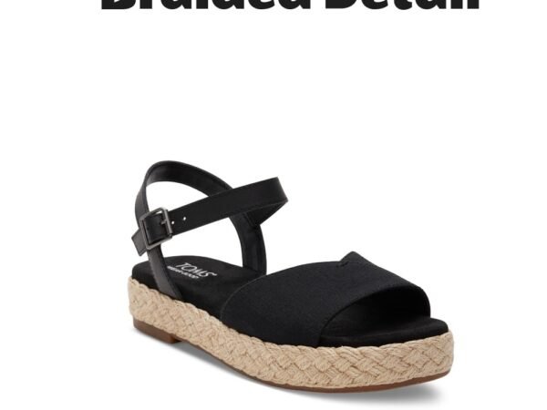 Toms Women's Abby Braided Espadrille Flatform Sandals