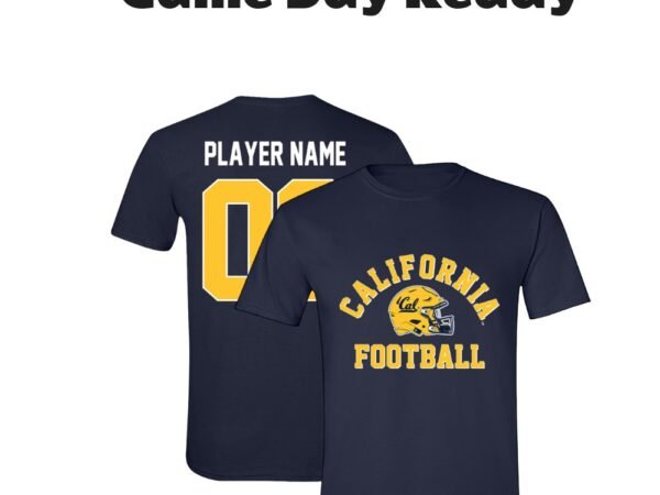 Cal Bears Custom Collegiate Football Helmet T-Shirt