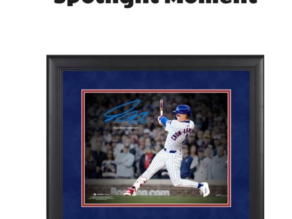 Pete Crow-Armstrong Chicago Cubs Facsimile Signature Framed Spotlight Photograph