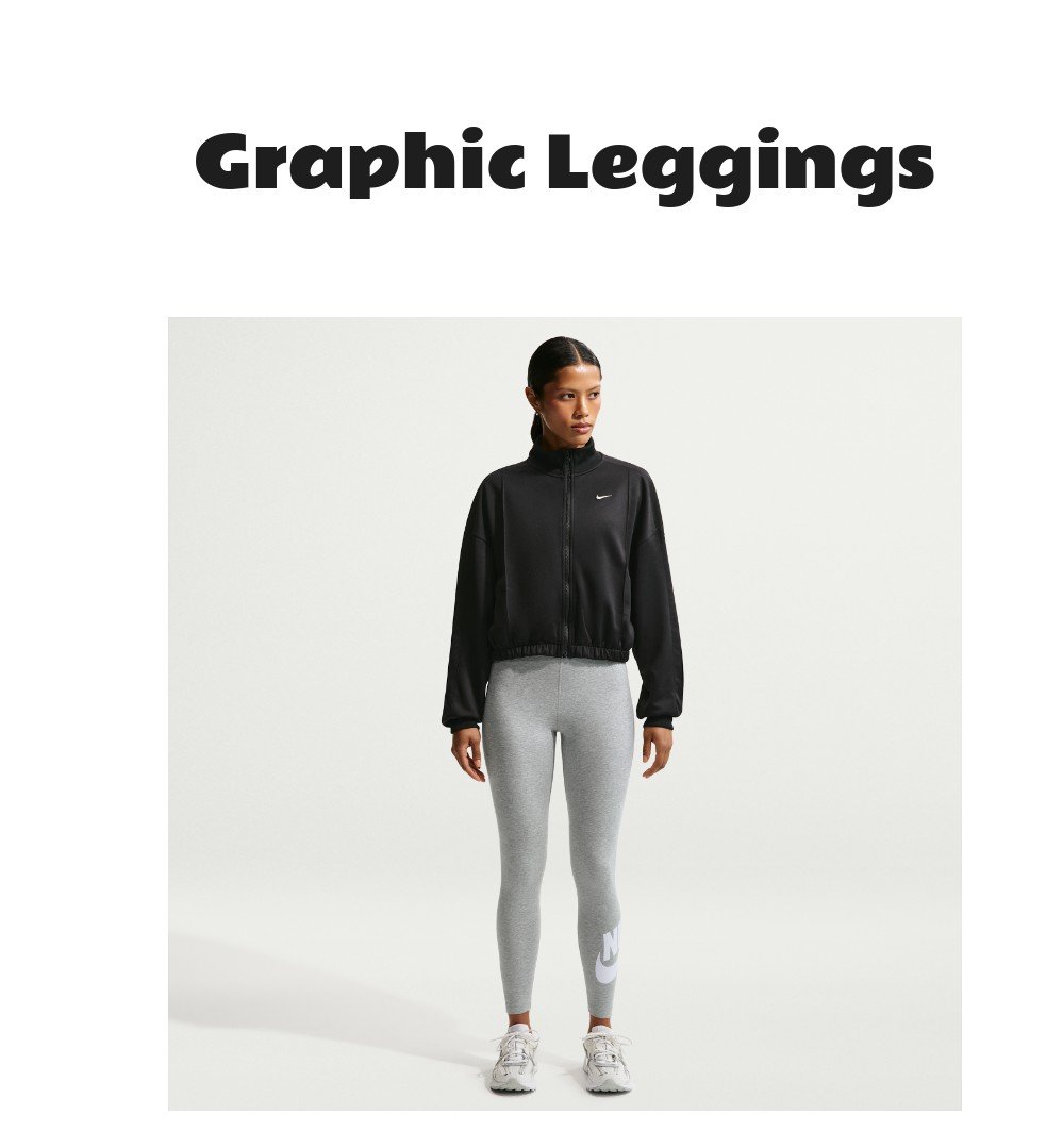 Women's Nike Sportswear Classics High-Waisted Graphic Leggings Grey