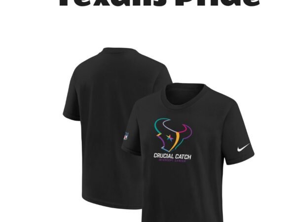 Youth Nike Black Houston Texans 2024 NFL Crucial Catch T-Shirt