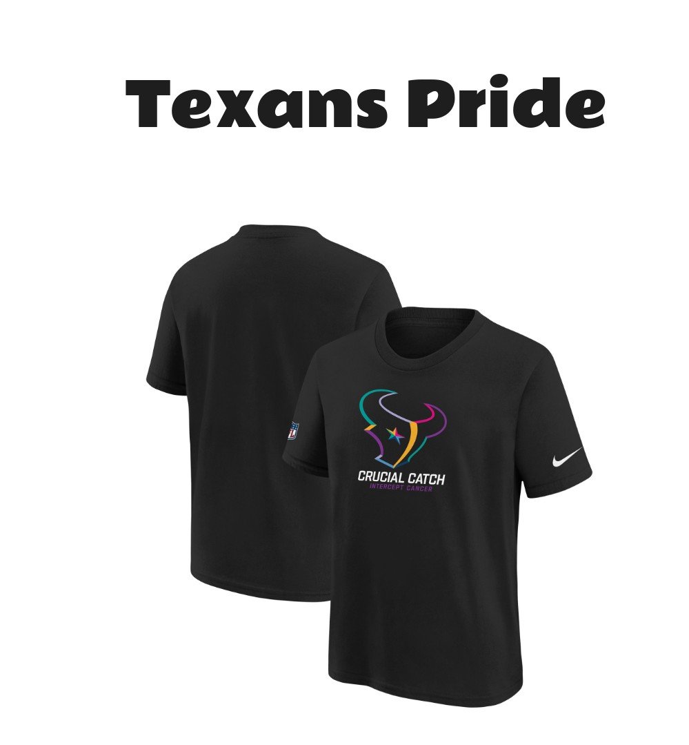 Youth Nike Black Houston Texans 2024 NFL Crucial Catch T-Shirt