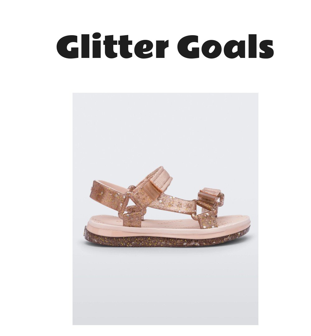 Melissa Papete Pink Glitter Sandals