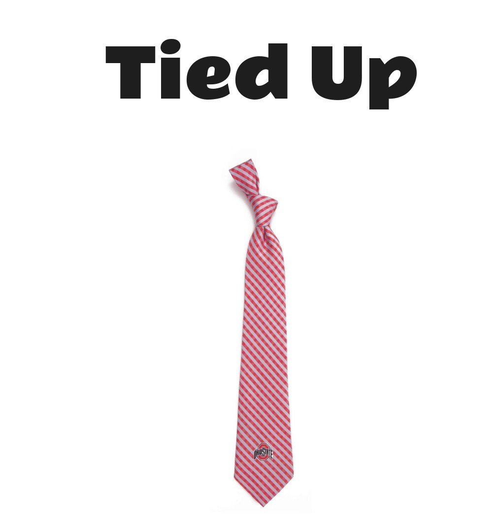 Ohio State Buckeyes Gingham Tie