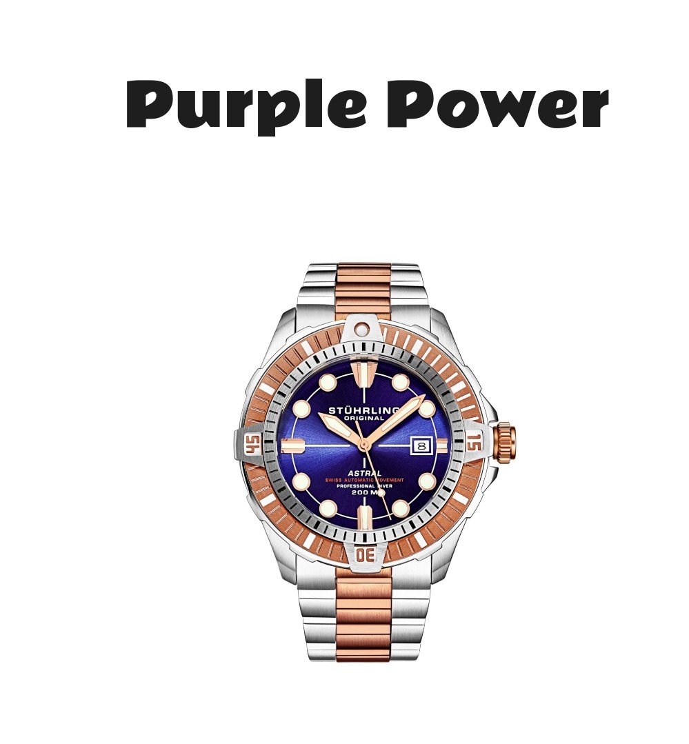 Stuhrling Men's Aquadiver Stainless Steel Watch