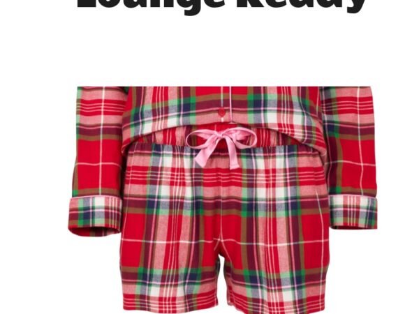 Natural Reflections Flannel Pajama Shorts - Red Plaid