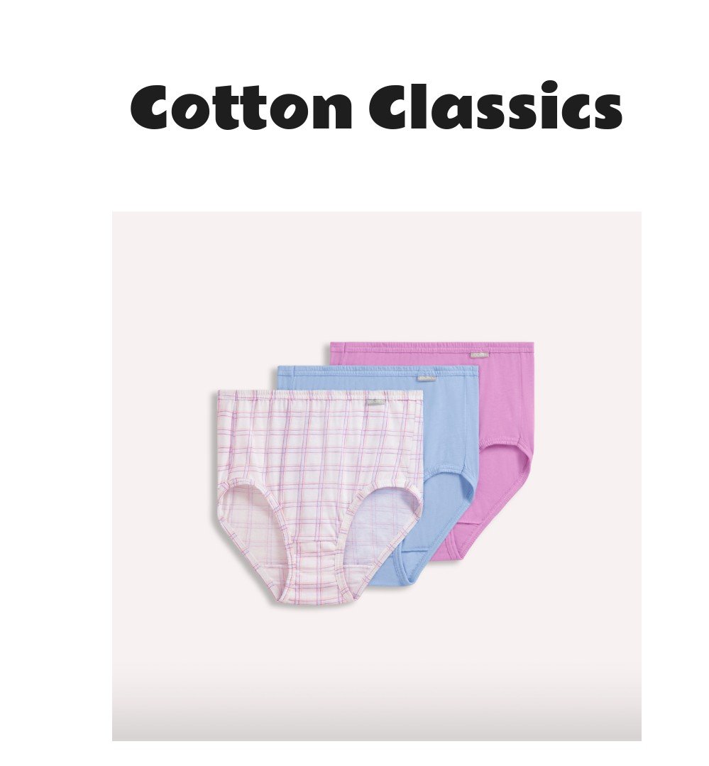 Jockey 100% Cotton Elance Brief 3 Pack