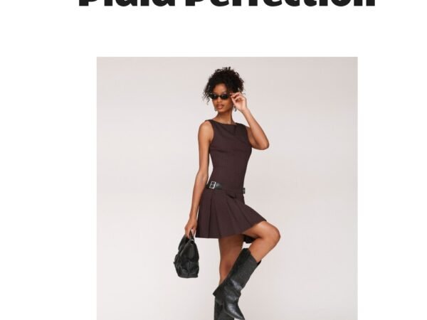 Avec Les Filles Boat-Neck Sleeveless Fit & Flare Dress