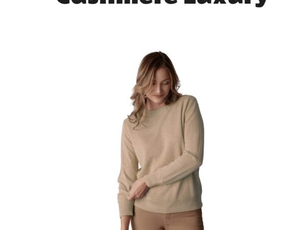 LuxLined Women's Itch-Free Cashmere Crewneck Sweater