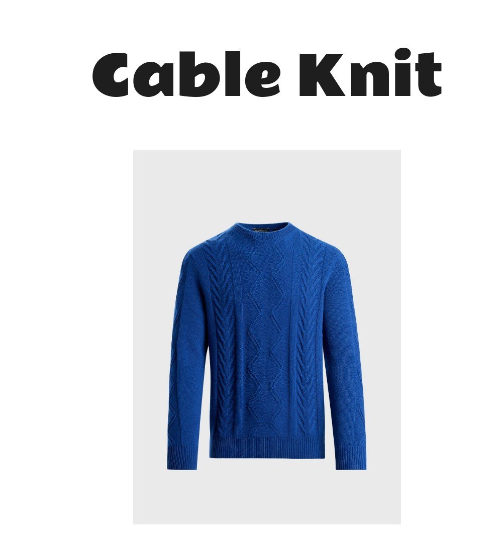 Wool & Cashmere Cable Crewneck