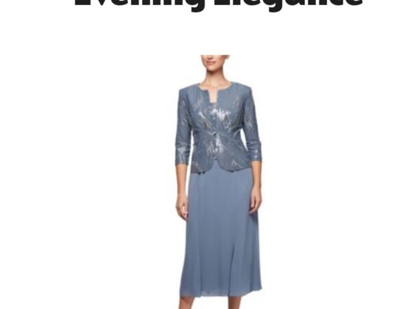 Alex Evenings Embellished Jacket A-Line Dress Set