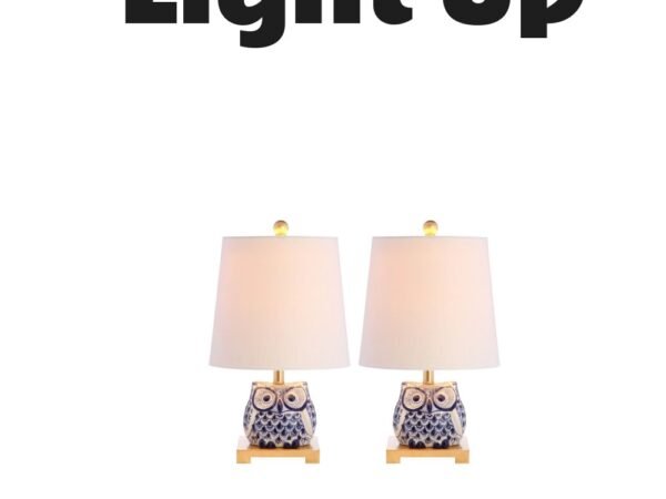 Justina Ceramic Mini Table Lamp Set of 2 - Blue