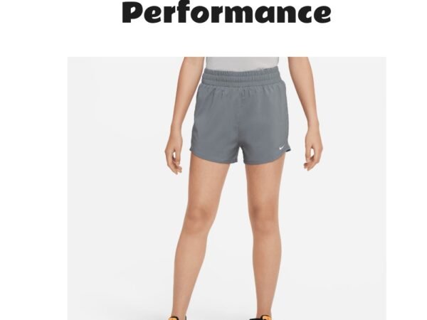 Nike One Big Kids' (Girls') Dri-FIT High-Waisted Woven Training Shorts