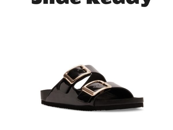 Madden Girl Bodie Buckle Footbed Slide Sandals