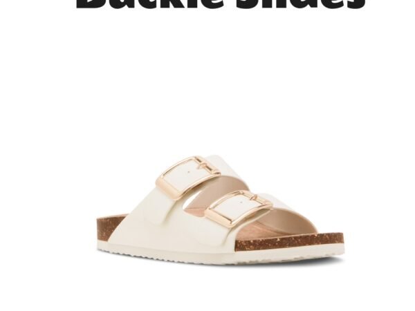 Madden Girl Bodie Buckle Footbed Slide Sandals