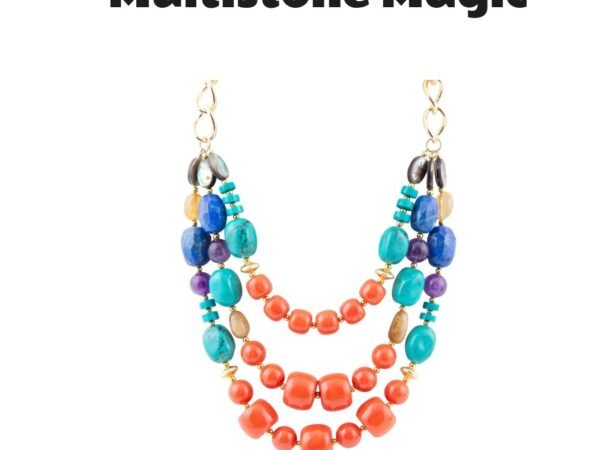 Kaleidoscope Multistone Statement Golden Necklace
