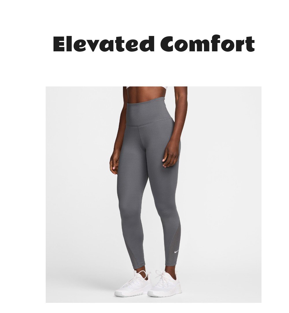 Nike Women's One High-Waisted 7/8 Leggings Grey