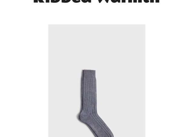 Cashmere Ribbed Sock